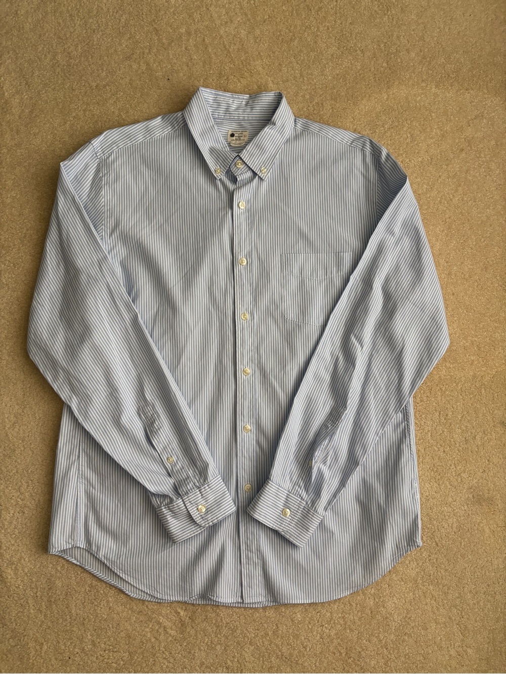 J. Crew Men's Striped Oxford Button Down Shirt Size Large